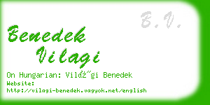 benedek vilagi business card